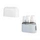 thumbnail image 1 of Botellas de viaje para artículos de tocador, contenedor de artículos de tocador reutilizable vacío, rellenable para champú, gel de baño, cosméticos, 3 piezas azul, 1 of 10