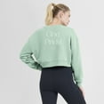 thumbnail image 5 of Women's Fanatics Mint Detroit Lions Studio Tri-Blend Cropped Pullover Sweatshirt, 5 of 5