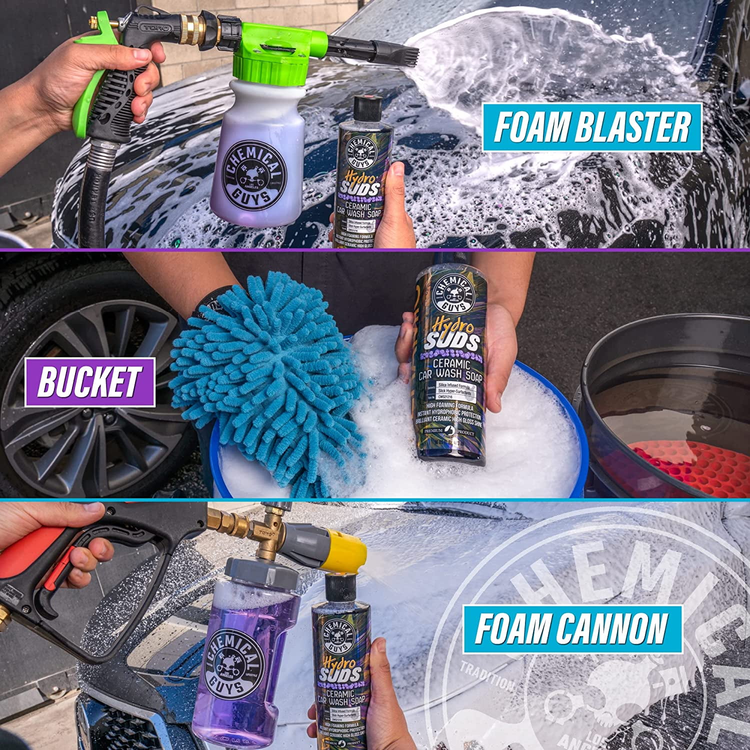 Detail Garage - Recharge your ceramic coating with HydroSuds! HydroSuds Ceramic  Car Wash Soap combines a hyper-foaming pH neutral soap with the high-gloss  shielding properties of SiO2 to deliver a hydrophobic wash
