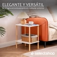 thumbnail image 4 of Mesa Centro Lateral Minimalista Madera Doble Repisa 60cm Color Negro, 4 of 8