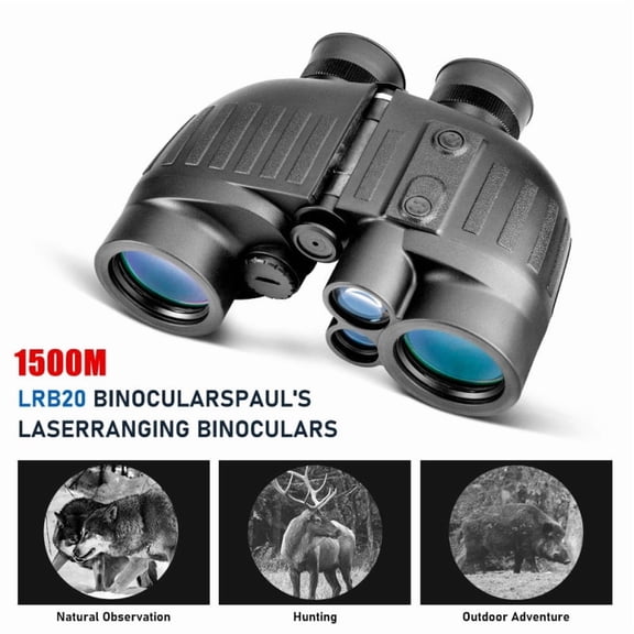 8x40 Marine Binoculars for Adults, with Rangefinder and Compass, IP65 Waterproof Marine UHD Binoculars, Field of View 8°,