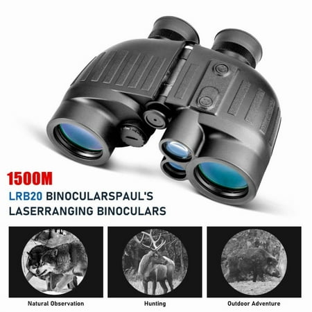 8×40 Marine Binoculars for Adults with Rangefinder and Compass IP65 Waterproof Marine UHD Binoculars Field of View 8°