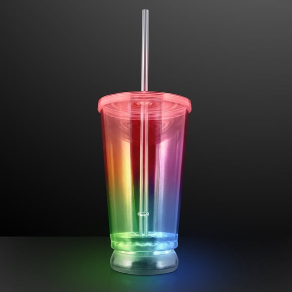 FlashingBlinkyLights Multicolor LED Light up To-Go Cup Tumbler