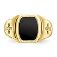 thumbnail image 5 of Solid 10k Yellow Gold Men's Ring Band with CZ Cubic Zirconia Size 8, 5 of 6