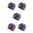 thumbnail image 2 of Maytalsory Bonnet Ethnique Style Hijab Floral Imprimé Coloré Turban Réglable Oreille Protection Style Accessoires Bonnet Bleu Fleur 5Set, 2 of 6