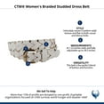 thumbnail image 4 of CTM  Braided Studded Dress Belt (Women), 4 of 4