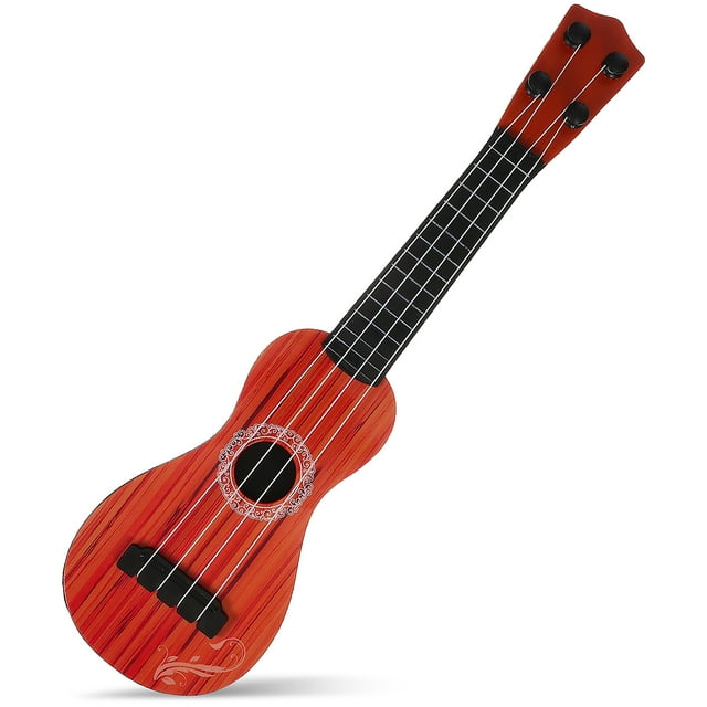 Ukulele Guitar Toy Musical Instrument Plastic Guitar Toy Educational Learning Plaything(Random Style)