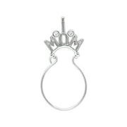 Necklace Charm Holder for Mom by Ginger Lyne Sterling Silver Cz