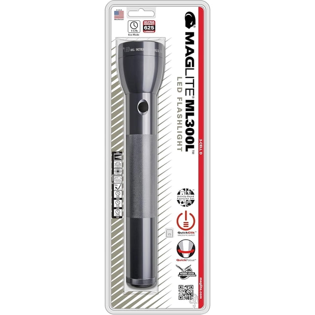 Linterna MagLite ML300L LED de 3 pilas D resistente al agua