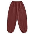 thumbnail image 5 of cocolona Womens Summer Casual Loose Joggers Solid Color Elastic Waist Workout Gym Beach Trousers with Pocket, 5 of 5