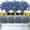 Blue, variant on 6 Bundles Artificial Violet Flowers Outdoors UV Resistant Fake Plastic Silk Flowers Faux Plants for Indoor Outside Porch Window Garden Decoration (Blue)