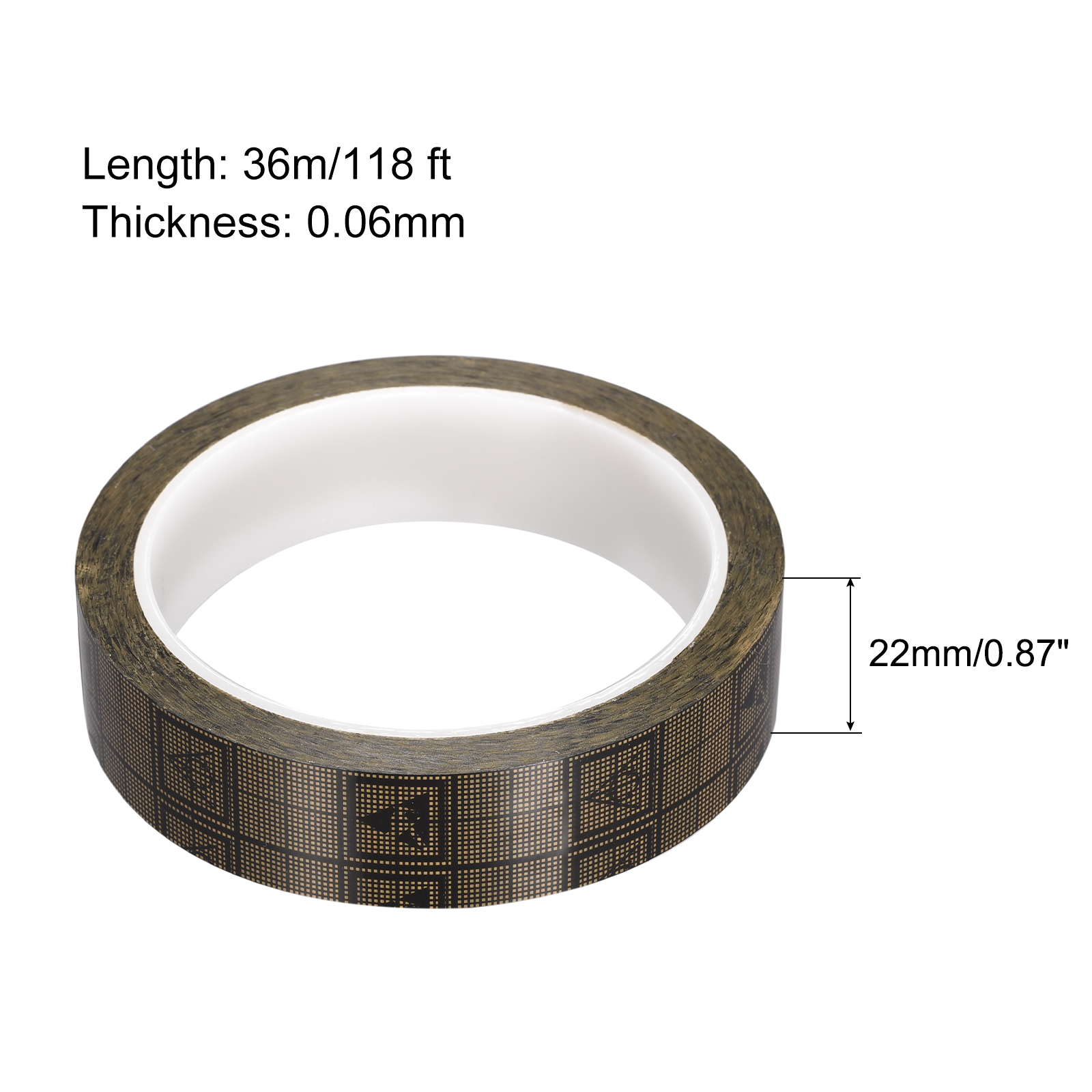 Unique Bargains Conductive Grid Tape for Electronics Parts and Components Brown 0.87"