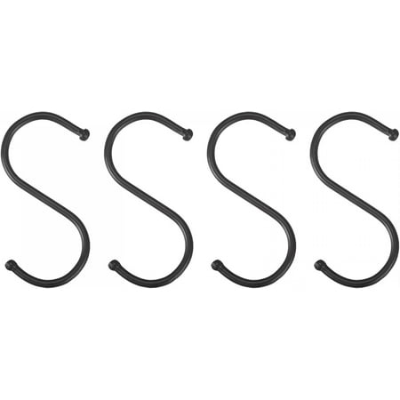 

S Hooks 2.56inches Stainless Steel Hanger for Hanging Kitchenware Bathroom Supplies Apparel Black 24Pack