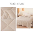thumbnail image 4 of Khaki Summer Cooling Quilt, 150x100cm Lightweight Air Conditioning Blanket, Machine Washable Cotton Thin Quilt for Bed or Couch, 4 of 6