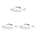 thumbnail image 1 of Guardurnaity Gafas de sol sin marco Tonos duraderos para protección A prueba de viento Llama Transpirable Fuego Impermeable Moda Azul cielo Azul Type1 NO1, 1 of 6