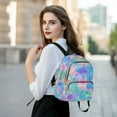 thumbnail image 6 of FORMRS Mini Backpack Purse for Women Travel Daypack Casual Shoulder Bag, Neon Starfish Pattern, 6 of 7