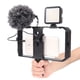 thumbnail image 4 of FocusFoto PRO U-Rig Smartphone Video Camera Cage Mount Holder Stabilizer Handle Grip with BOYA by-MM1 Microphone Mic+ 49 LED Light+ Mini Tripod Kit for Mobile Phone iPhone Filmmaking Videomaker, 4 of 5