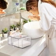thumbnail image 5 of ABPETE Disposable Face Towel Holder, Acrylic Face Towel Storage Box Bin Container Stackable Clear Makeup Organizer with Drawer for Vanity Bathroom Makeup Organization, 5 of 7