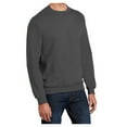 thumbnail image 4 of Mens Core Fleece Classic Crewneck Cotton/Poly fleece Sweatshirt Charcoal L, 4 of 6