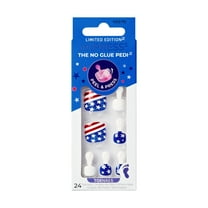 KISS imPRESS Press on Toenails, Design, Need a Vacation, Multicolor, Short Squoval, 24 Count