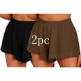 thumbnail image 2 of Jalioing 2 Pack Women's Lounge Shorts Comfy Loose Elastic Waist Casual Short Pants Summer Plain Pajama Shorts, 2 of 7