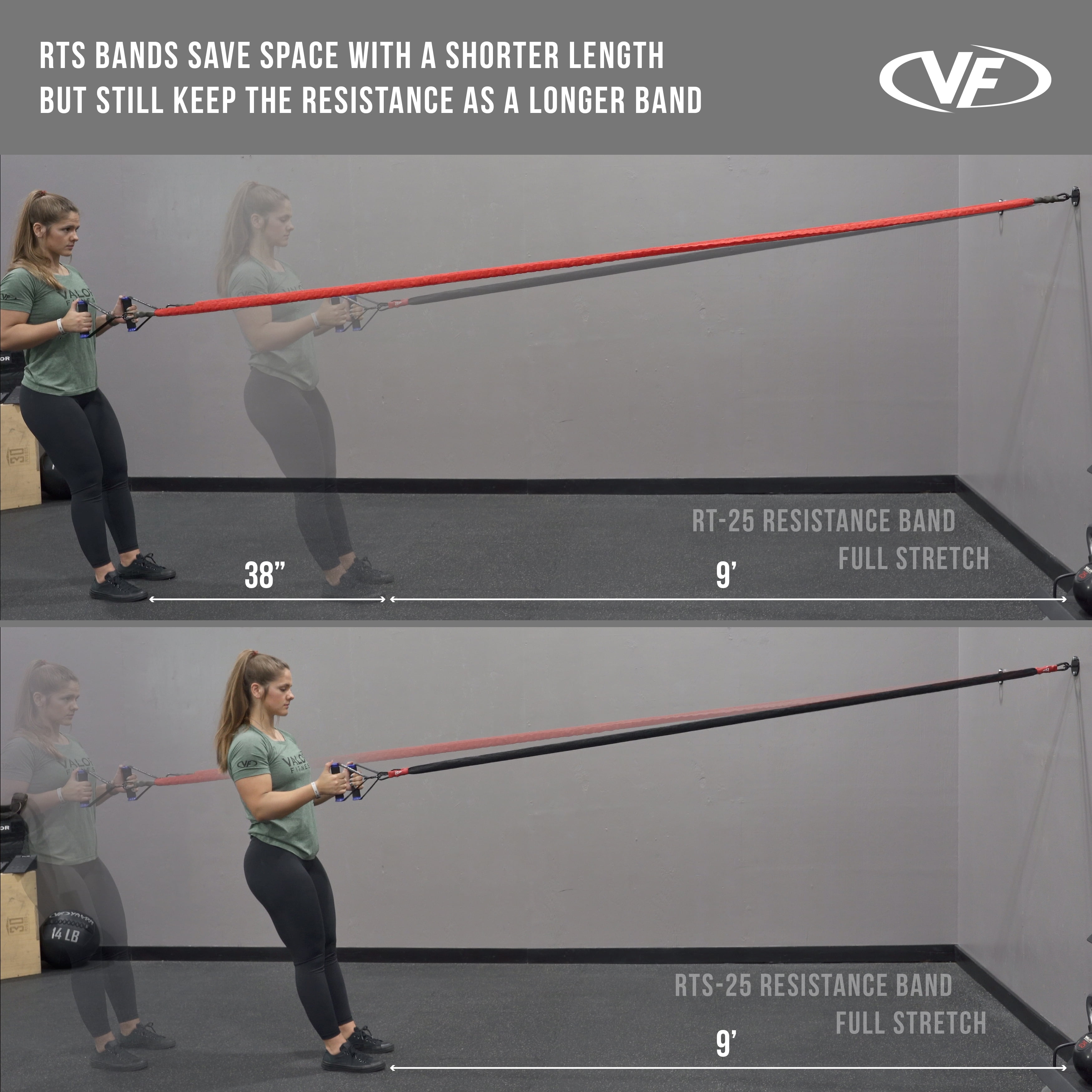 Valor Fitness Resistance Bands –Includes 5 Sets of Bands - 5 - 25 lbs.– Carabiners Attached -2 Grip Handles Per Set, Door Belt & Anchor, Bag– Sheath Covered - Mobility Exercise