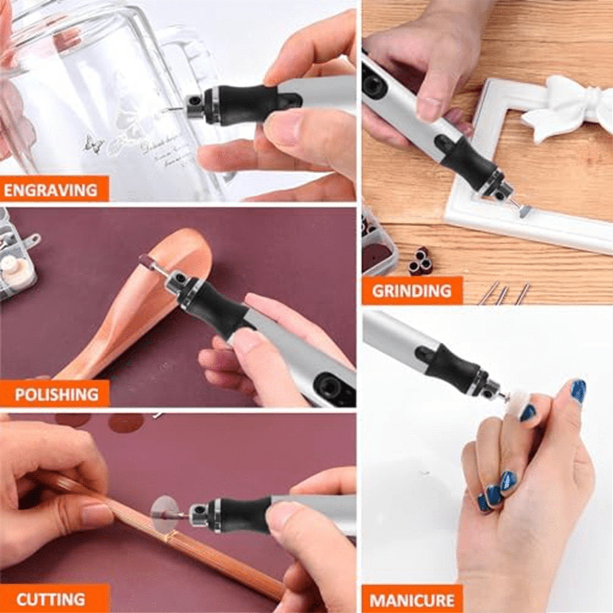 Mini Engraving Pen, 5000-18000R/Min Quiet Jewelry Carving Tool, for Jewelry Glass Stone Metal Plastic Wood Resin