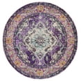 thumbnail image 3 of SAFAVIEH Round Rug 5' - Monaco Collection - Traditional Design, Violet & Light Blue, Ideal for Living Room, Bedroom, Dining Space, 3 of 11