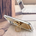 thumbnail image 3 of for iPhone 12 Pro Makeup Mirror Case for Women Girls Luxury Bling Glitter Rhinestone Cover with Shiny Crystal Diamond Ring Stand Holder Finger Grip Cute Girly Cases for iPhone 12 Pro Gold, 3 of 10