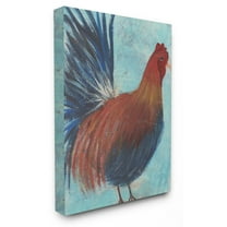 The Stupell Home Decor Collection Rooster Painting Distressed Surface Wall Art
