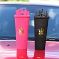 thumbnail image 4 of YMTQ Matte Studded Tumbler Reusable Straw Leak Proof Lid 24Oz Water Cup Travel Mug Coffee Ice Bottle Double Walled Insulated BPA Free Gradient Red, 4 of 9