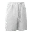 thumbnail image 3 of NAFUU Men's Casual Shorts Drawstring Elastic Waist Lightweight Summer Beach Shorts Loose Breathable Mens Relaxed Fit Shorts Work Vacation Pants, 3 of 8