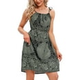 thumbnail image 5 of SWSMCLT Women's Boho Dress Mini Floral Sundress Summer Short Beach Cover Ups for Swimwear Sleeveless Tank Dresses Adjustable Spaghetti Strap Olive Patterned1 Small-X-Large, 5 of 5