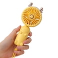 thumbnail image 1 of Yuarrent Ventilador de escritorio de Hotel para el hogar, Mini ventiladores de mano, enfriador recargable de plástico para sala de estar, suministros de Electrodomésticos Amarillo Tipo 2 Yuarrent HA065525-06B, 1 of 6