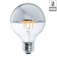 thumbnail image 2 of Bulbrite Pack of (2) 5 Watt Dimmable Half Chrome G25 LED Light Bulbs with Medium (E26) Base  2700K Warm White Light  450 Lumens, 2 of 6