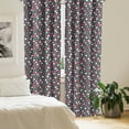 thumbnail image 2 of Ambesonne Grunge Curtains, Brushed Floral Design, Pair of 28"x95", Dark Taupe Sea Green, 2 of 5