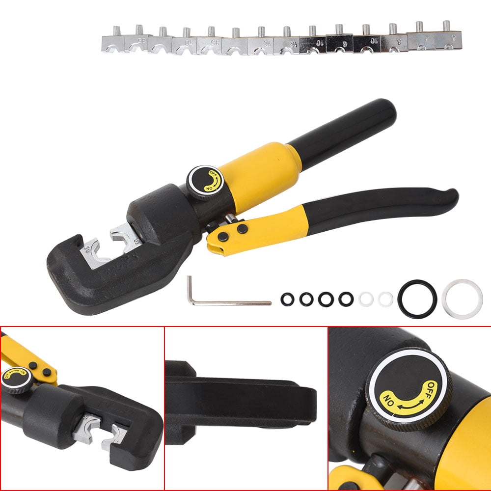 ALL-CARB 10 Ton Hydraulic Wire Battery Cable Lug Terminal Crimper Crimping Tool W/Case