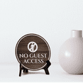 thumbnail image 5 of No Guest Access Circle Table Sign with Acrylic Stand (5x5") | Patron Guest Comfort and Safety Sign, 5 of 9