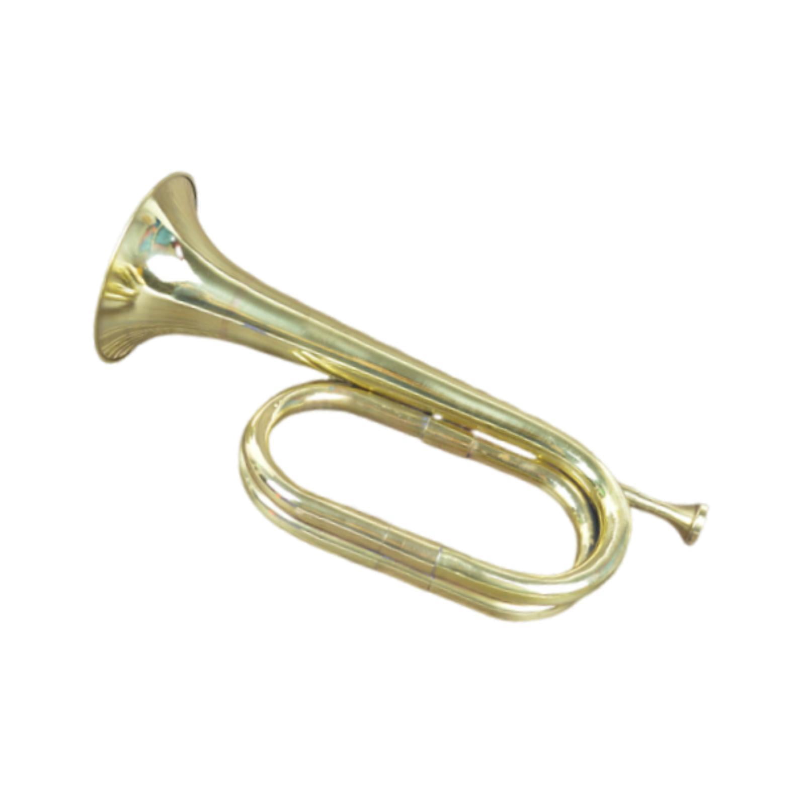 JWQFBC Trumpet Bugle Brass Instrument Blowing Gold Gilded Copper Retro Cavalry Trumpet