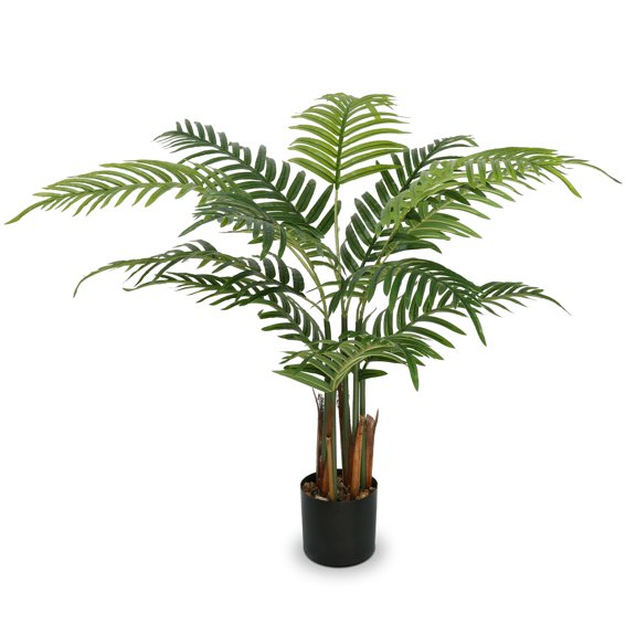 PARMPH 2.95Ft Artificial Palm Tree, Artificial Phoenix Tree, Realistic Fake Tree in Pot for Home Indoor Decor Office House Living Room Outdoor Decorations