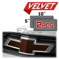 thumbnail image 2 of 2Pcs 5"x10" Chevy Emblem Bowtie Velvet Brown Vinyl Wrap Sticker Decal Film Sheet, 2 of 8