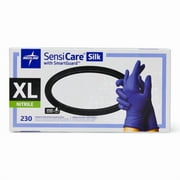 Medline Unisex Exam Nitrile Gloves, Blue, XL