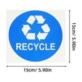 thumbnail image 2 of Milisten 8Pcs Waste Bin Sticker Recycle and Trash Stickers Square Blue PVC for Trash Can Decoration Home Use, 2 of 8