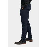 Victorious Mens Casual Slim Fit Stretch Chino Pants, Navy, 1-Pack