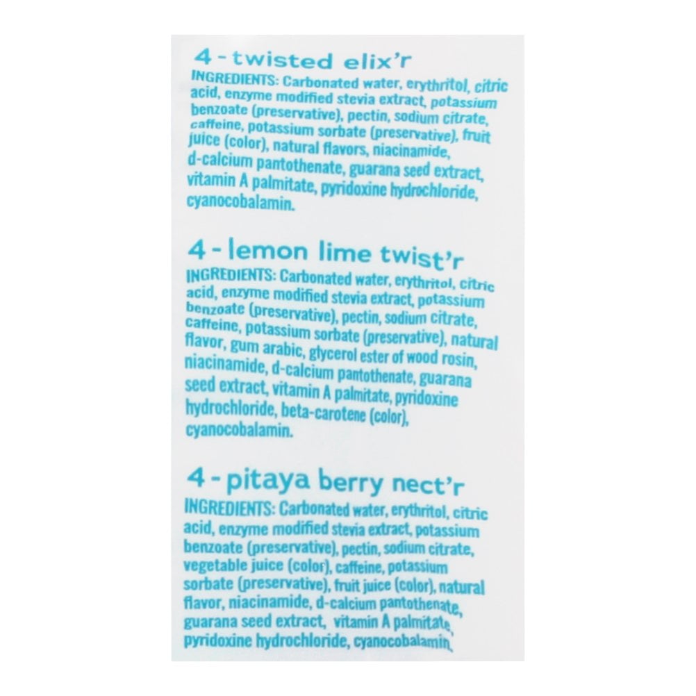 Bubbl'r Antioxidant Sparkling Water Variety Pack -- 12 fl oz Each / Pack of 12