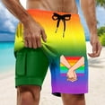 thumbnail image 2 of WILLBEST Bottom Men Swim Trunks with Compresssion Liner Inseam Board Shorts Bathing Suit with Pockets, 2 of 5