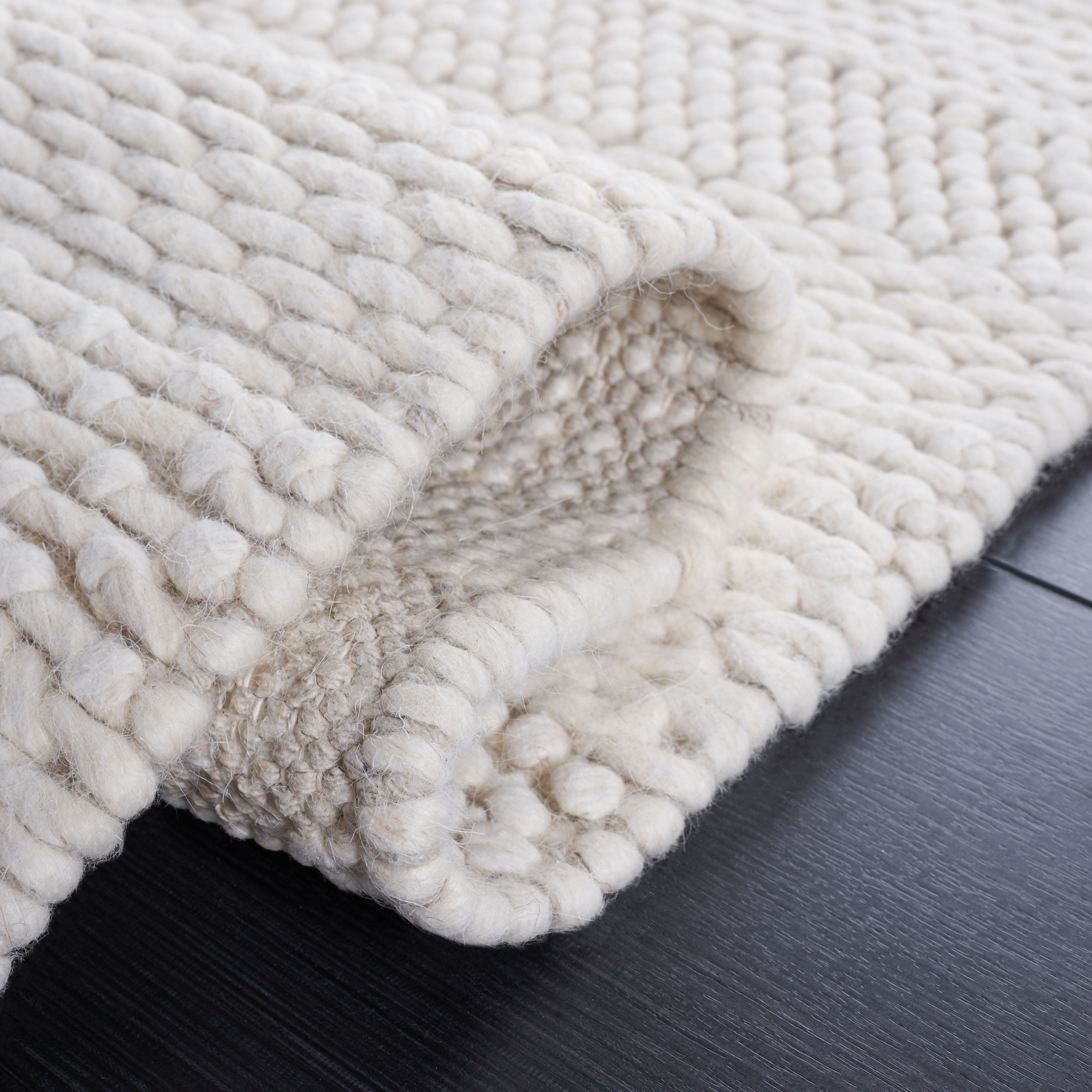 SAFAVIEH Natura Hester Striped Wool Area Rug, Ivory, 8' x 10'