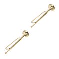 thumbnail image 4 of QUTETN 2pcs Durable Brass Trumpet Professional Instrument Trumpet for Student Beginner, 4 of 8