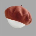 thumbnail image 2 of Prolriy Flat Cap Beret Hats for Women Wool Beret Hat French Beret Cap Winter Artist Painter Hat Women's Beret Hat French Artist Cap Solid Color Wool Casual Classic Womens Hats B M, 2 of 9