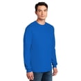 thumbnail image 4 of Gildan Ultra Cotton Long Sleeve T-Shirt for Men, Royal Blue Crewneck Tee, 4 Pack, S, 4 of 5